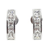 SJ2334 - White Sapphire Earrings Set in 18 Karat White Gold Settings