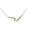 SJ2346 - Emerald with Diamond Necklace Set in 18 Karat Gold Setting