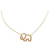 SJ2226 - Ruby Elephant Necklace Set in 18 Karat Gold Settings