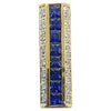 SJ2066 - Blue Sapphire with Diamond Pendant Set in 18 Karat Gold Settings