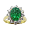 SJ6287 - Emerald with Diamond Ring Set in 18 Karat Gold Settings