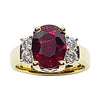 SJ1746 - GIA Certified Unheated 4 carat Ruby with Diamond Ring Set in 18 Karat Gold