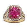 SJ6288 - Pink Sapphire with Diamond Ring Set in 18 Karat Rose Gold Settings
