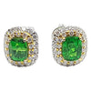 SJ1646 - Tsavorite with Diamond Earrings Set in 18 Karat White Gold Settings