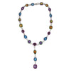 SJ1670 - Assorted Semi-Precious Stones Necklace Detachable Pendant Set in 18k White Gold