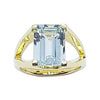 SJ1900 - Aquamarine Ring Set in 18 Karat Gold Settings