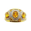 SJ1488 - Yellow Sapphire with Diamond Ring Set in 18 Karat Gold Settings