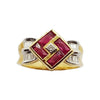 SJ1929 - Ruby with Diamond Ring Set in 18 Karat Gold Settings