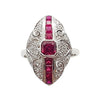 SJ1788 - Ruby with Diamond Ring Set in 18 Karat White Gold Setting