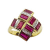 SJ1379 - Ruby with Diamond Ring Set in 18 Karat Gold Settings