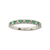 SJ1786 - Emerald with Diamond Ring Set in 18 Karat White Gold Settings