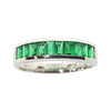 SJ1946 - Emerald Ring Set in 18 Karat White Gold Settings