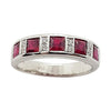 SJ1946 - Ruby 1.22 Carats with Diamond 0.05 Carat Ring Set in 18 Karat White Gold Setting