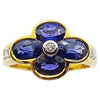 SJ1811 - Blue Sapphire with Diamond Ring Set in 18 Karat Gold Settings