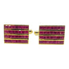 SJ6147 - Ruby Cufflinks Set in 18 Karat Gold Settings