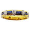 SJ1386 - Blue Sapphire with Diamond Ring set in 18 Karat Gold Settings