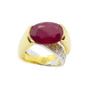 SJ1456 - Ruby with Diamond Ring Set in 18 Karat Gold Settings