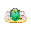 SJ1519 - Emerald with Diamond Ring Set in 18 Karat Gold Settings