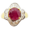 SJ1948 - Ruby with Diamond Ring Set in 18 Karat Gold Settings
