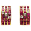 SJ6144 - Ruby with Diamond Earrings Set in 18 Karat Gold Settings