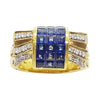 SJ1551 - Blue Sapphire with Diamond Ring Set in 18 Karat Gold Settings