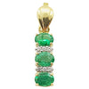 SJ6183 - Emerald with Diamond Pendant Set in 18 Karat Gold Setting