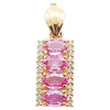 SJ1535 - Pink Sapphire with Diamond Pendant Set in 18 Karat Rose Gold Settings