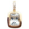 SJ1536 - Aquamarine with Diamond Pendant Set in 18 Karat Rose Gold Settings