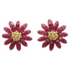 SJ1466 - Ruby with Diamond Earrings Set in 18 Karat Gold Settings