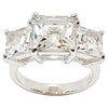 SJ1426 - White Topaz Ring Set in 18 Karat White Gold Settings
