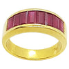 SJ1966 - Baguette Ruby Band Ring Set in 18 Karat Gold Settings