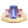 SJ2026 - Tanzanite with Pink Sapphire Ring Set in 18 Karat Rose Gold Settings