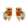 SJ2810 - Citrine with Smokey Quartz Earrings in 18 Karat Gold by Kavant & Sharart