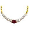 SJ1515 - Ruby with Diamond Necklace Set in 18 Karat Gold Settings
