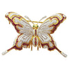 SJ1537 - Ruby, Cabochon Emerald and Diamond Butterfly Brooch Set in 18 Karat Gold