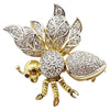 JP0093P - Diamond & Ruby Bee Brooch Set in 18 Karat Gold Setting