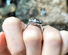 SJ1289 - Blue Sapphire with Diamond Ring Set in 18 Karat White Gold Settings