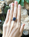SJ2938 - Blue Sapphire with Diamond Ring Set in 18 Karat Gold Settings