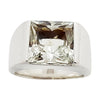 JR0670R - White Topaz Ring Set in 18 Karat White Gold Setting