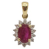 JP0307X - Ruby & Diamond Pendant Set in 18 Karat Gold Setting
