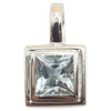 SJ1035 - Aquamarine Pendant Set in 18 Karat White Gold Setting