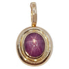 SJ1297 - Star Ruby Pendant Set in 18 Karat Rose Gold Settings