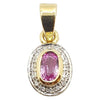SJ2719 - Pink Sapphire with Diamond Pendant Set in 18 Karat Gold Settings