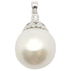 SJ1306 - South Sea Pearl with Diamond Pendant Set in 18 Karat White Gold Settings