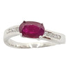 JR0374R - Ruby & Diamond Ring Set in 18 Karat White Gold Setting