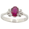JR0447R - Ruby & Diamond Ring Set in 18 Karat White Gold Setting