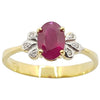 JR0478R - Ruby & Diamond Ring Set in 18 Karat Gold Setting
