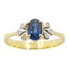 SJ1208 - Blue Sapphire with Diamond Ring Set in 18 Karat Gold Settings