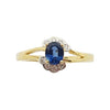 SJ1326 - Blue Sapphire with Diamond Ring Set in 18 Karat Gold Settings