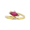 JR0674R - Marquise Ruby & Diamond Ring Set in 18 Karat Gold Setting